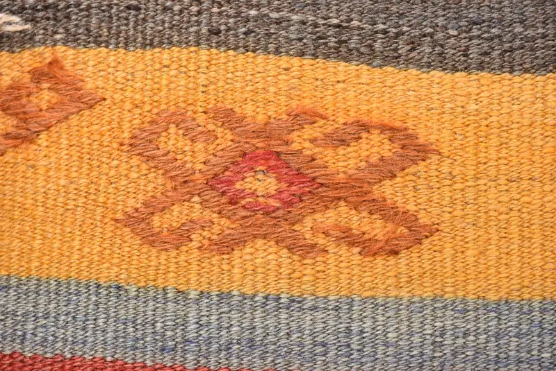 Handmade Kilim Cushion, Pet Pillow Cover, Pillow Case, 18x18 Orange Cushion, Throw Kilim Pillow, Vintage Pillow, Bright Pillow Case - 3