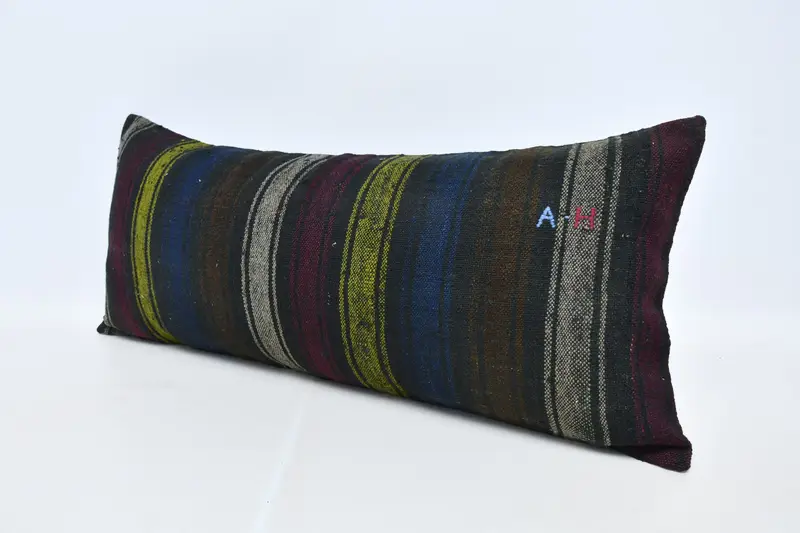 16x36 Brown Pillow Case, Turkish Kilim Pillow, Shabby Chic Cushion, Interior Designer Pillow, Tapestry Cushion, Cushion, Throw Kilim Pillow - 4