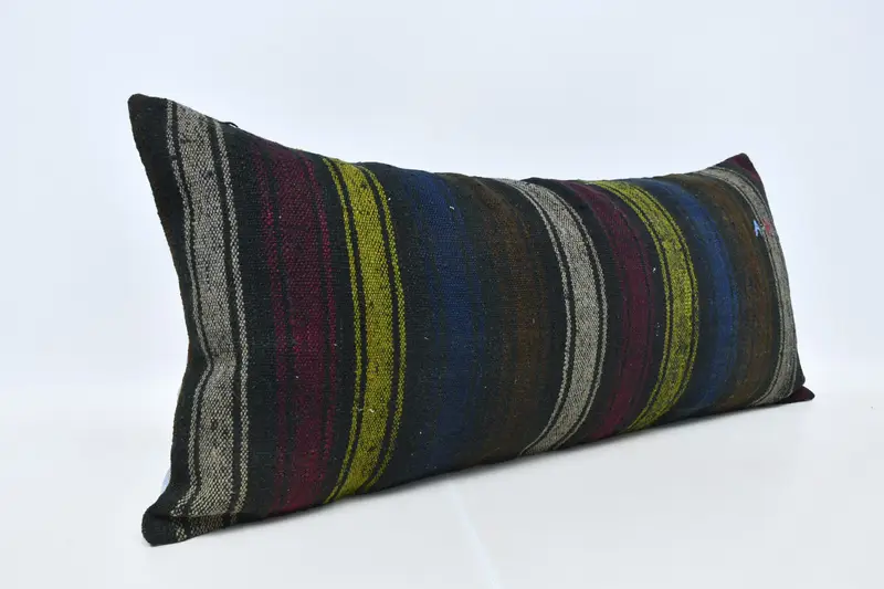 16x36 Brown Pillow Case, Turkish Kilim Pillow, Shabby Chic Cushion, Interior Designer Pillow, Tapestry Cushion, Cushion, Throw Kilim Pillow - 3