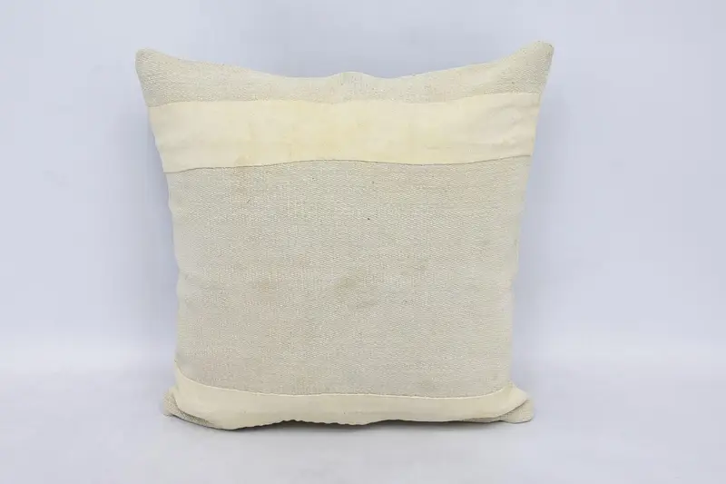 Vintage Square White Pillow Case, 20x20 inch Gift Pillow Cover - 1