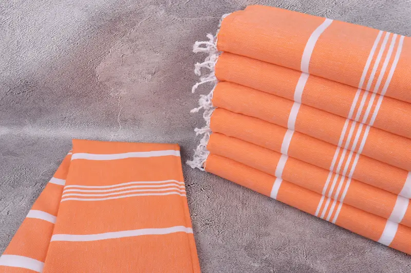 Monogram Turkish Towel, Lightweight towel, Boyfriend Christmas Gift, 70x40 Cotton Striped Towel, Embroidered Beach Towel, Custom Beach Towel - 2