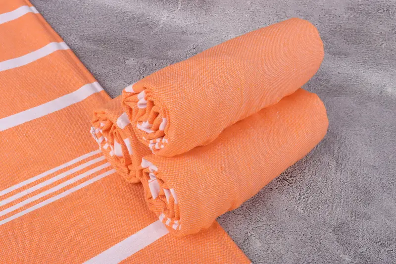 Monogram Turkish Towel, Lightweight towel, Boyfriend Christmas Gift, 70x40 Cotton Striped Towel, Embroidered Beach Towel, Custom Beach Towel - 7