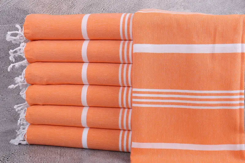 Monogram Turkish Towel, Lightweight towel, Boyfriend Christmas Gift, 70x40 Cotton Striped Towel, Embroidered Beach Towel, Custom Beach Towel - 1
