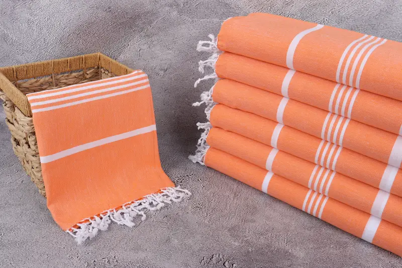 Monogram Turkish Towel, Lightweight towel, Boyfriend Christmas Gift, 70x40 Cotton Striped Towel, Embroidered Beach Towel, Custom Beach Towel - 3