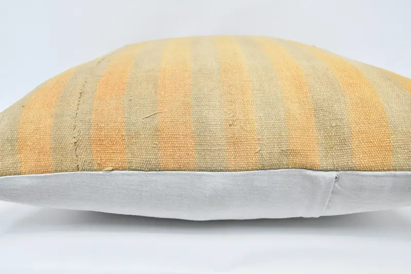 Interior Designer Pillow, Boho Pillow Sham Cover, Handmade Kilim Cushion, Cushion Cover, Boho Chic Cushion Case, 32x32 Orange Pillow Sham - 5