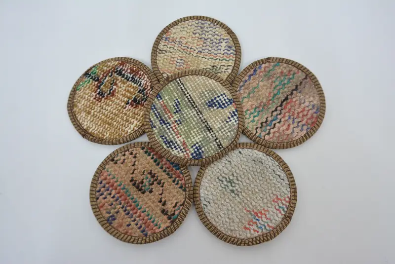 Bohem Bej ve Bronz Bardak Altlığı, Yuvarlak Bohem Bardak Altlığı