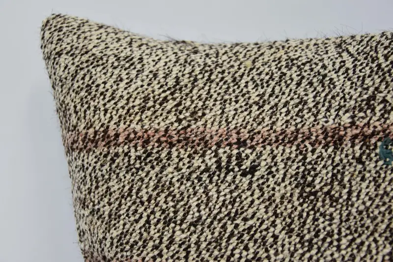 Vintage Kilim Pillow, Kilim Cushion Sham, Pet Pillow, Throw Kilim Pillow, Cushion Case, Outdoor Bolster Pillow Case, 12x12 Brown Pillow Case - 2