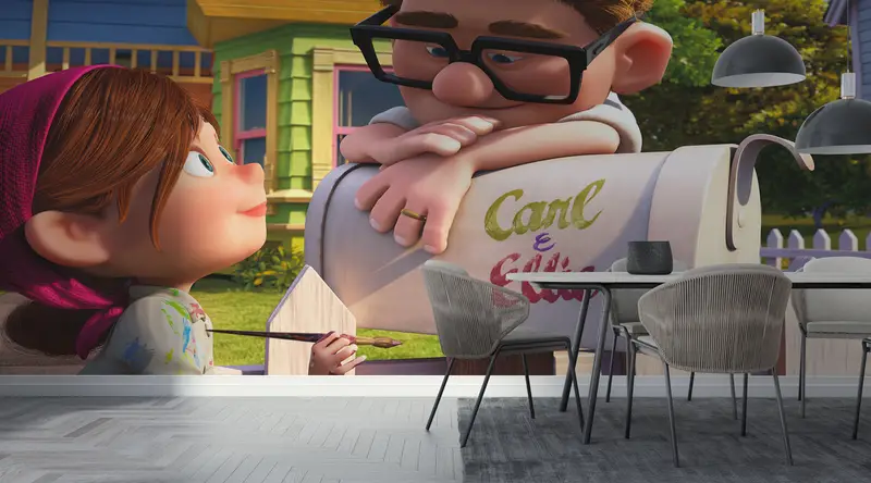 Romantisches Paar-Luftballon-Tapete – bedrucktes Liebesthema-Dekor