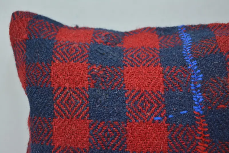 Handmade Kilim Cushion, Cushion, 12x20 Red Cushion, Home Decor Pillow, Patio Cushion Cover, Interior Designer Pillow, Custom Cushion Case - 2