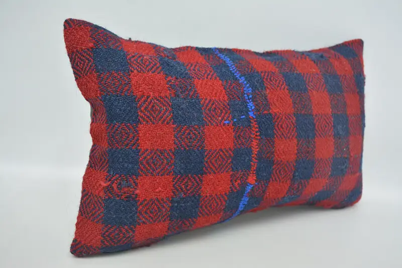 Handmade Kilim Cushion, Cushion, 12x20 Red Cushion, Home Decor Pillow, Patio Cushion Cover, Interior Designer Pillow, Custom Cushion Case - 3