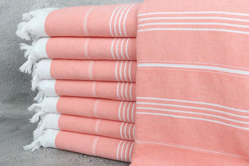 Gift For Her, Embroidered Towel, Wedding Gift For Bride, Antibacterial Turkish peshtemal towel, Turkish towel, 70x36 Cotton Striped Terry Towel - 1