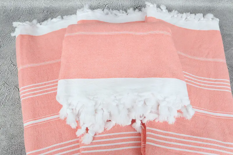 Gift For Her, Embroidered Towel, Wedding Gift For Bride, Antibacterial Turkish peshtemal towel, Turkish towel, 70x36 Cotton Striped Terry Towel - 4