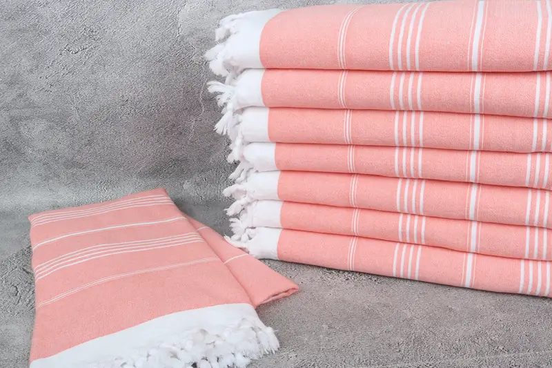 Gift For Her, Embroidered Towel, Wedding Gift For Bride, Antibacterial Turkish peshtemal towel, Turkish towel, 70x36 Cotton Striped Terry Towel - 2