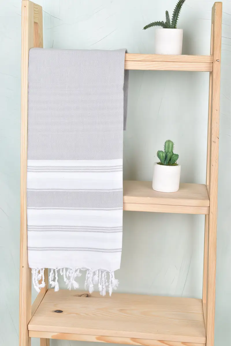 Monogrammed Turkish Towel, Absorbent Turkish towel, Wedding Gifts Towel, Gift Boxes Towel, 70x40 Cotton Striped Towel, Soft towel, Guest Towel - 8