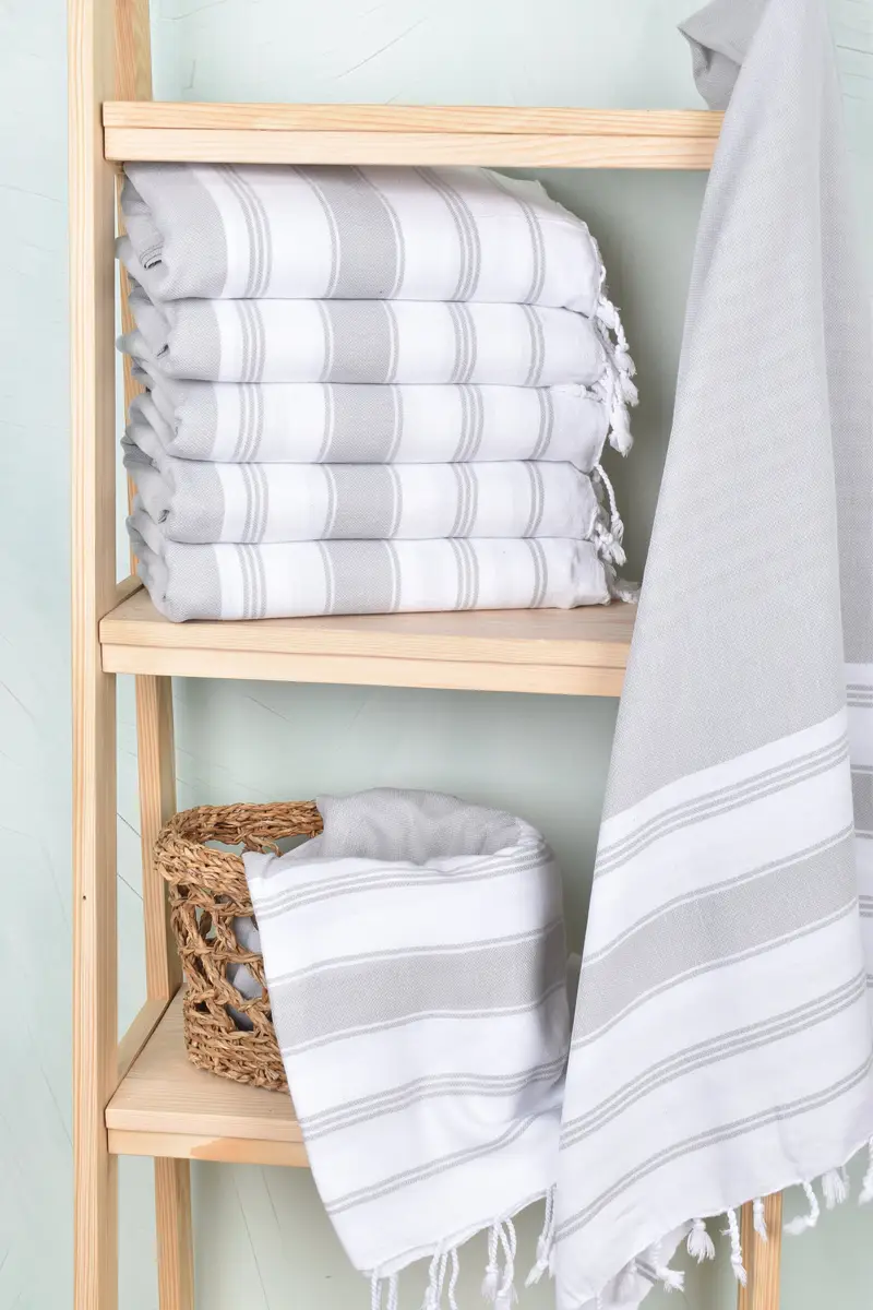 Monogrammed Turkish Towel, Absorbent Turkish towel, Wedding Gifts Towel, Gift Boxes Towel, 70x40 Cotton Striped Towel, Soft towel, Guest Towel - 3