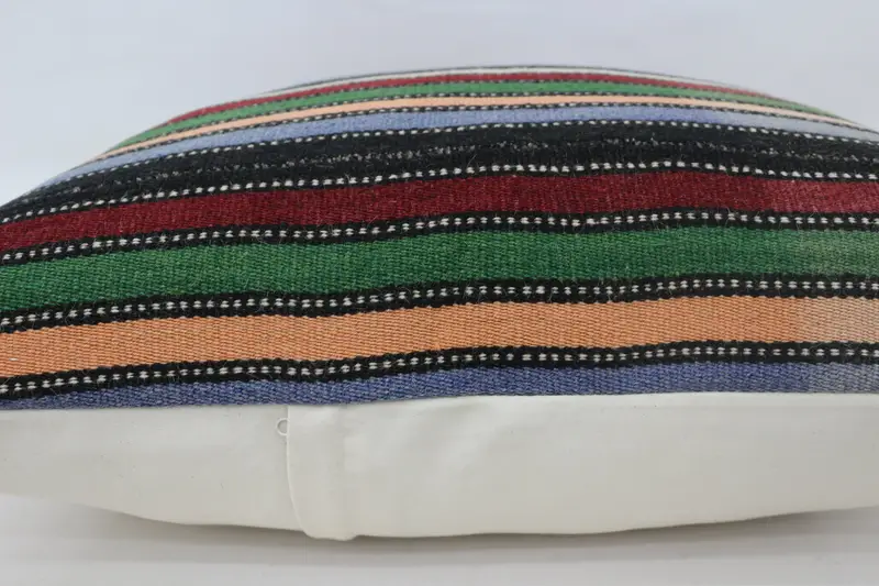 Boho Pillow, Pillow Cover, Authentic Cushion Case, Handwoven Pillow Case, 28x28 Red Pillow Cover, Ethnical Kilim Rug Pillow, Boho Pillow Sham Cover - 6