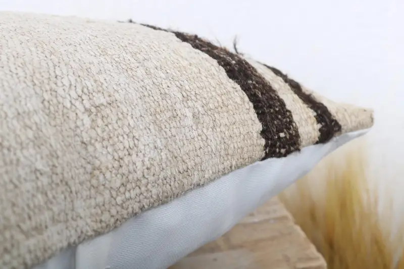 Sofa Cushion Case, Pillow Cover, Sofa Pillow Sham, Vintage Kilim Pillow, Turkish Pillow, Vintage Kilim Throw Pillow, 16x16 Beige Cushion Cover - 6