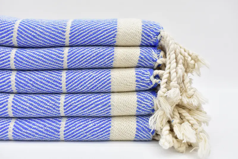 Wedding Favors, Monogram Towels, 36x16 Cotton Striped Towel, Bridal Party Gifts, Beach Theme Bachelorette Party, Bridesmaid Gifts, Small Bath Towels - 1