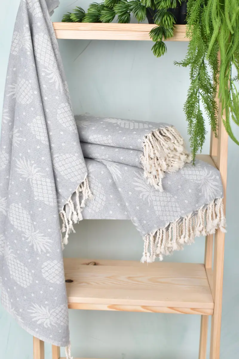Luxury towel, Beach Towel Bulk, Personalized Towel, Maid Of Honor Gift, Luxury Turkish Bath Towel, Scarf Towel, 80x40 Cotton Pineapple Design Towel - 7