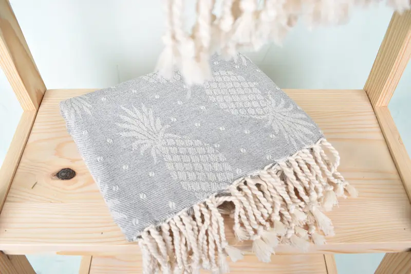 Luxury towel, Beach Towel Bulk, Personalized Towel, Maid Of Honor Gift, Luxury Turkish Bath Towel, Scarf Towel, 80x40 Cotton Pineapple Design Towel - 6