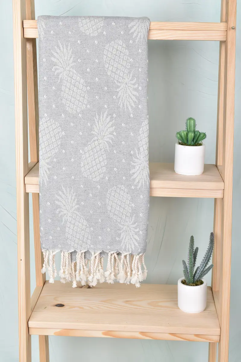 Luxury towel, Beach Towel Bulk, Personalized Towel, Maid Of Honor Gift, Luxury Turkish Bath Towel, Scarf Towel, 80x40 Cotton Pineapple Design Towel - 1