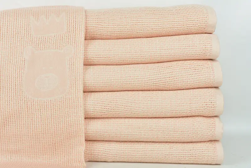 Woven Throw Blanket, Bachelorette Party Favor, Decorative Blanket, Turkish Blanket, Custom Shower Curtain, 50x48 Cotton Bear Design Towel - 2