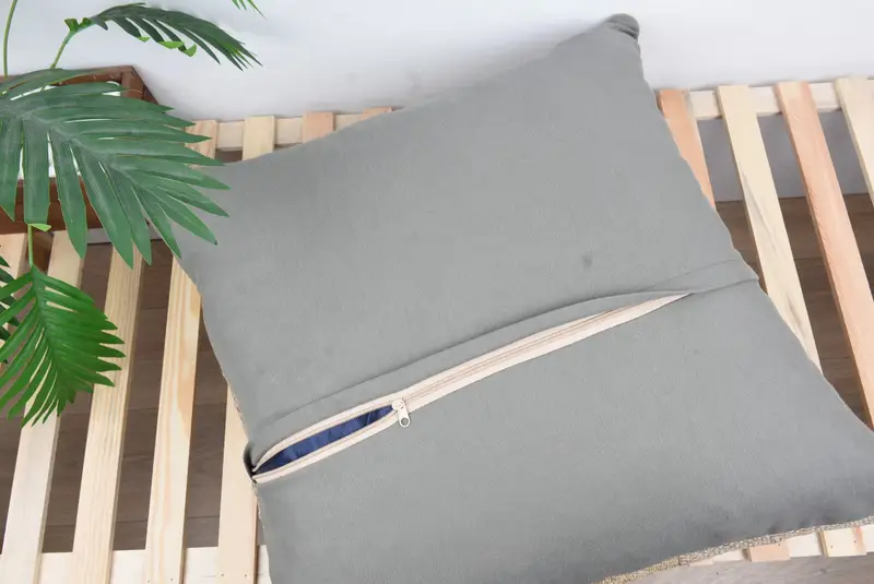 28x28 Beige Pillow Sham, Handmade Kilim Cushion, Cushion Cover, Interior Designer Pillow, Turkish Pillow, Chair Pillow Case, Ikat Cushion Case - 8