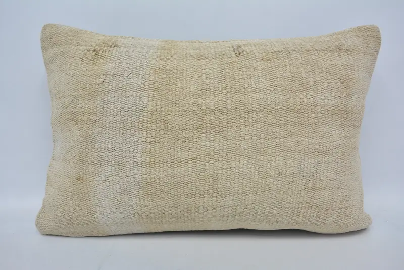16x24 Beige Pillow Cover, Turkish Kilim Pillow, Natural Pillow Cover, Pillow for Sofa, Home Decor Pillow, Office Chair Pillow Cover, Cushion - 1