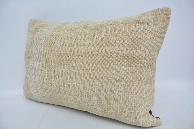 16x24 Beige Pillow Cover, Turkish Kilim Pillow, Natural Pillow Cover, Pillow for Sofa, Home Decor Pillow, Office Chair Pillow Cover, Cushion - 4