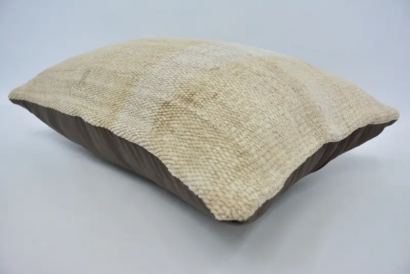 16x24 Beige Pillow Cover, Turkish Kilim Pillow, Natural Pillow Cover, Pillow for Sofa, Home Decor Pillow, Office Chair Pillow Cover, Cushion - 6