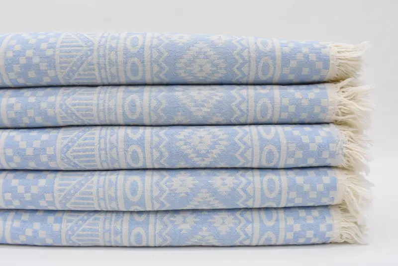 68x36 Cotton Geometric Towel, Yoga Towel, Embroidered Towel, Bridesmaid Gift, Extra large Turkish bath towel, Custom Wedding Gifts, Gift For Bride