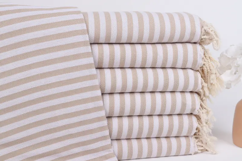 Turkish beach towel, 70x40 Cotton Striped Towel, Large Beach Towel Personalized, Embroidery Towels, Bachelorette Party Gift, Luxury towel - 1