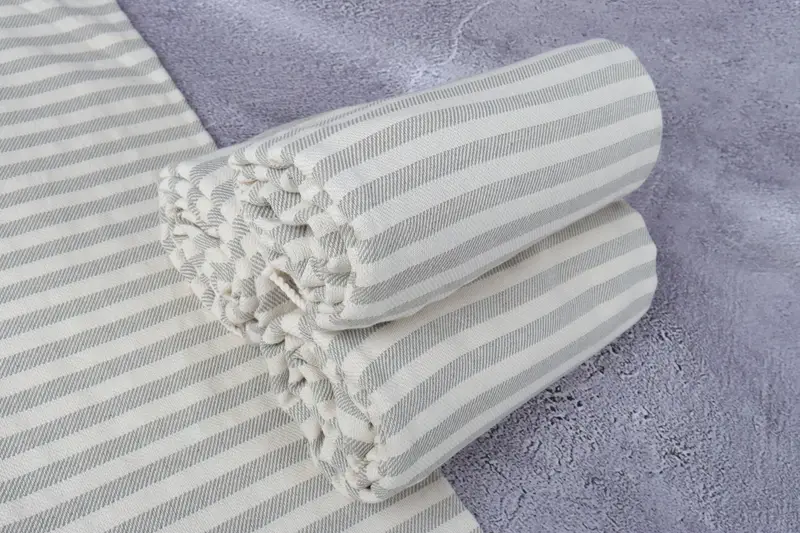 70x40 Cotton Striped Towel, Gift For Boyfriend, Bachelor Gifts, Summer Towel, Absorbent towel, Embroidered Beach Towel, Turkish Towel Beach - 7