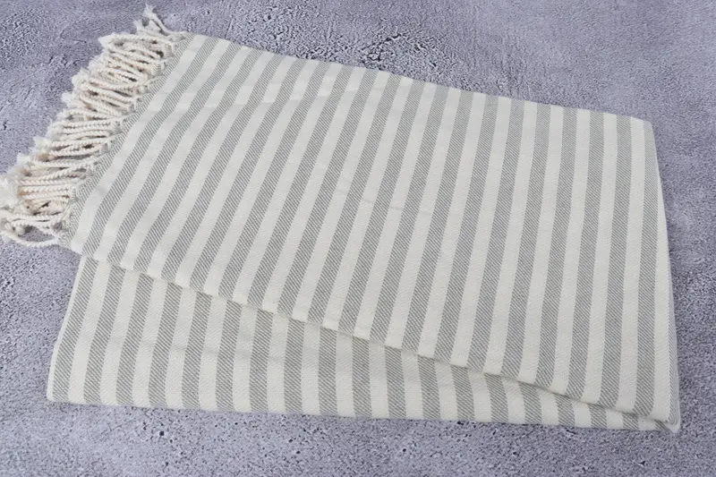 70x40 Cotton Striped Towel, Gift For Boyfriend, Bachelor Gifts, Summer Towel, Absorbent towel, Embroidered Beach Towel, Turkish Towel Beach - 6