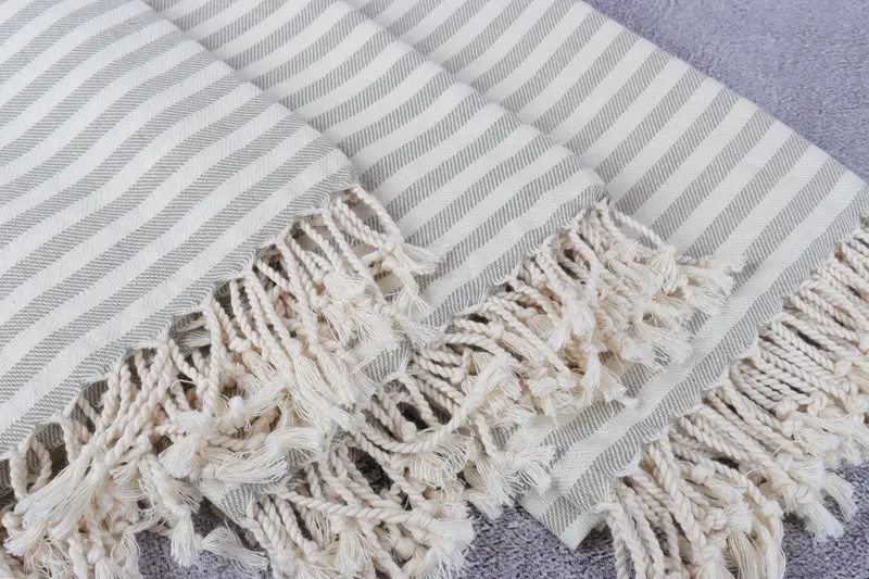 70x40 Cotton Striped Towel, Gift For Boyfriend, Bachelor Gifts, Summer Towel, Absorbent towel, Embroidered Beach Towel, Turkish Towel Beach - 5