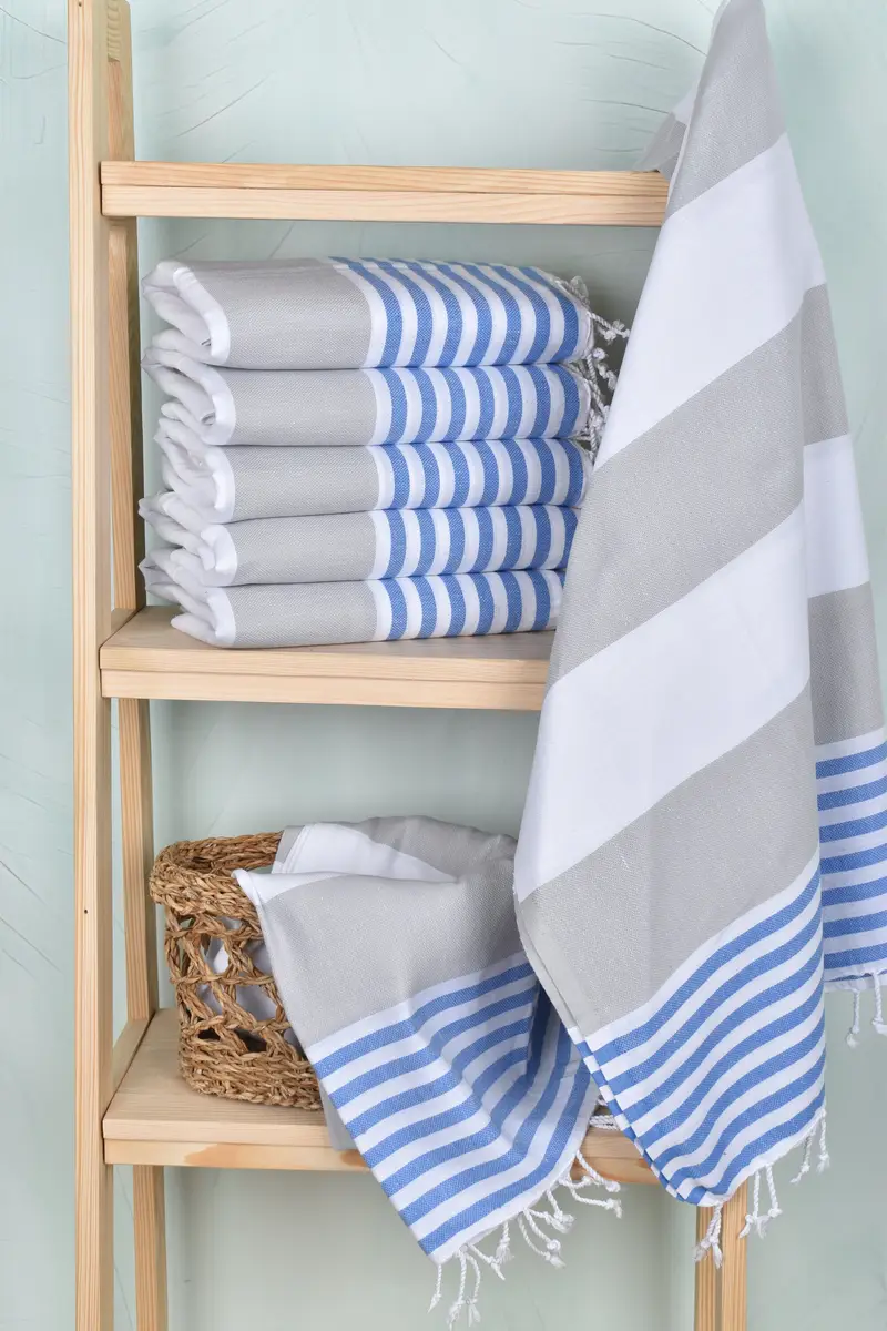 Custom Beach Towel, Custom Wedding Gifts, Holiday Towel, House Warming Gift, Wedding Gift, 70x40 Cotton Striped Towel, Girls Weekend Getaways Gifts - 3