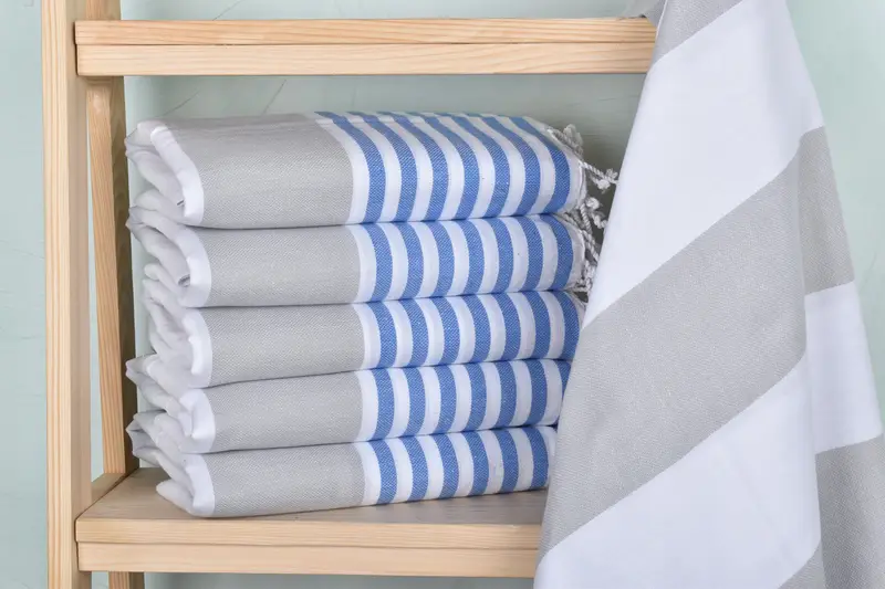 Custom Beach Towel, Custom Wedding Gifts, Holiday Towel, House Warming Gift, Wedding Gift, 70x40 Cotton Striped Towel, Girls Weekend Getaways Gifts - 2