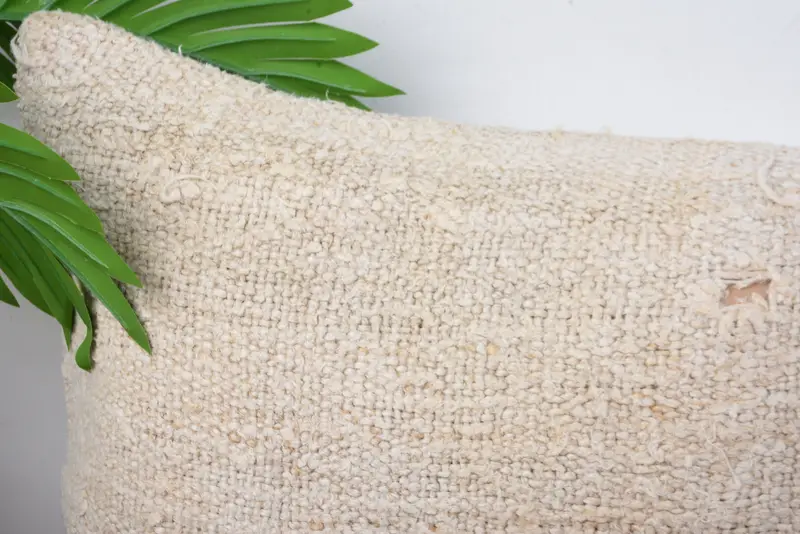 Cushion, Home Decor Pillow, Vintage Kilim Throw Pillow, 12x20 Beige Pillow Cover, Antique Pillows, Decorative Throw Cushion Case - 2