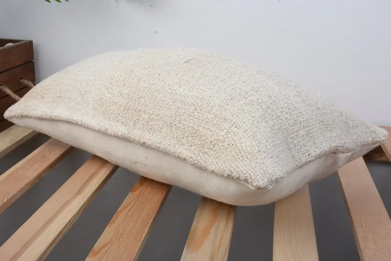 Cushion, Home Decor Pillow, Vintage Kilim Throw Pillow, 12x20 Beige Pillow Cover, Antique Pillows, Decorative Throw Cushion Case - 6
