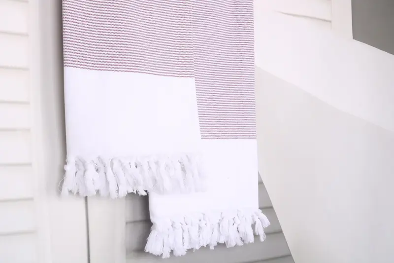 Housewarming Gift, Bachelorette Party Gifts, 70x40 Cotton Striped Towel, Luxury Turkish beach towel with fringe, Organic towel, Birthday Gift - 8