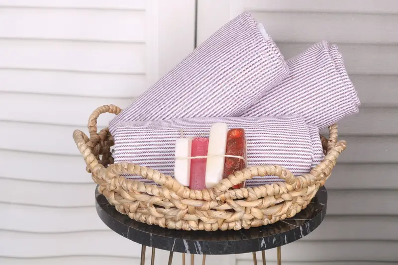 Housewarming Gift, Bachelorette Party Gifts, 70x40 Cotton Striped Towel, Luxury Turkish beach towel with fringe, Organic towel, Birthday Gift - 4