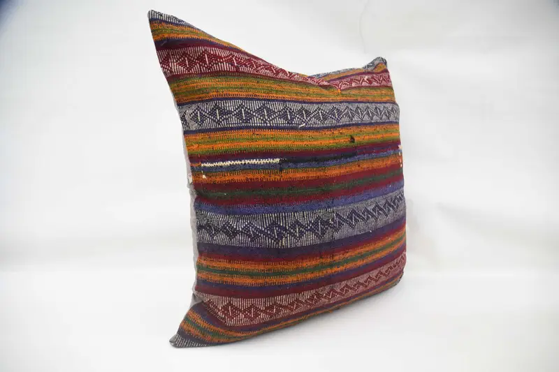 Kilim Cushion Sham, Cushion, Pillow for Couch, 32x32 Yellow Pillow Sham, Vintage Pillow, Toss Cushion Case, Nomadic Cushion Cover, Yoga Cushion Case - 3