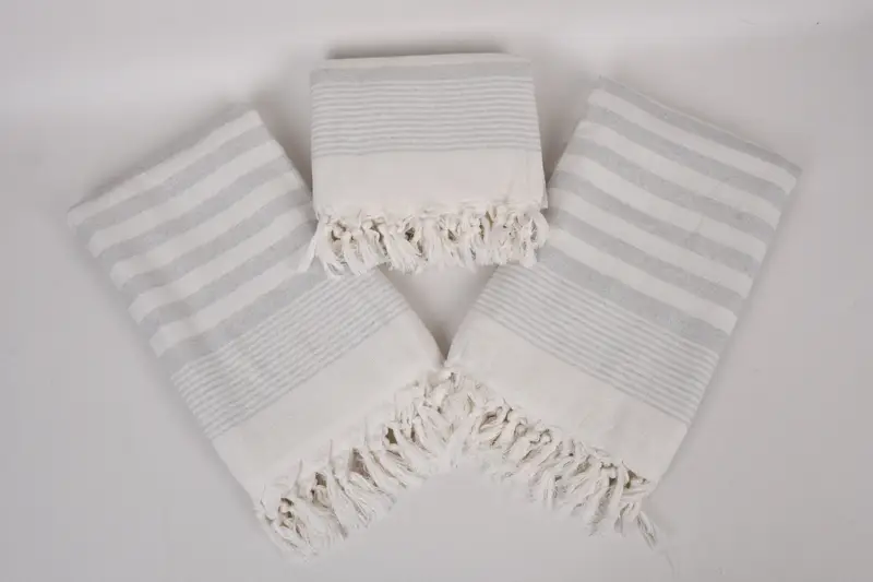 Spa Towel, Hammam towel, Monogram Turkish Bath Towel, Guest Towel, Beach towel, Bridal Shower Gift, Gift For Bride, 68x40 Cotton Striped Terry Towel - 6