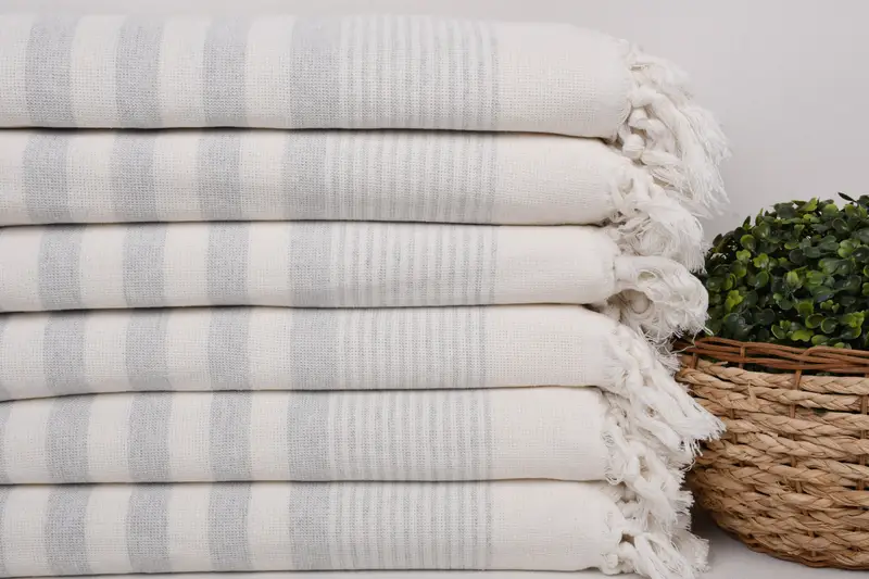 Spa Towel, Hammam towel, Monogram Turkish Bath Towel, Guest Towel, Beach towel, Bridal Shower Gift, Gift For Bride, 68x40 Cotton Striped Terry Towel - 2