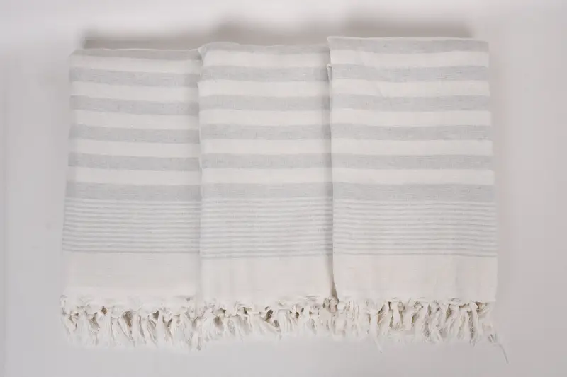 Spa Towel, Hammam towel, Monogram Turkish Bath Towel, Guest Towel, Beach towel, Bridal Shower Gift, Gift For Bride, 68x40 Cotton Striped Terry Towel - 7