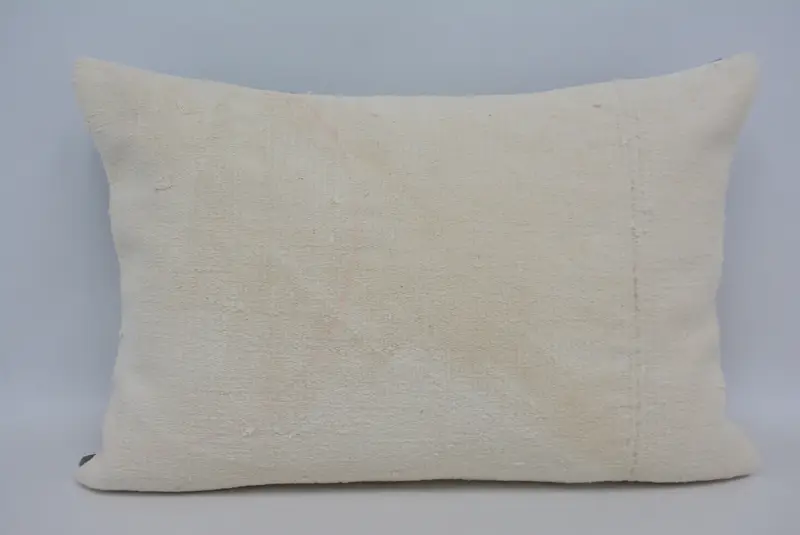 Turkish Kilim Pillow, 20x28 White Cushion Cover, Handmade Kilim Cushion, Boho Pillow, Tribal Pillow Case, Pillow Cover, Art Deco Cushion Cover - 1