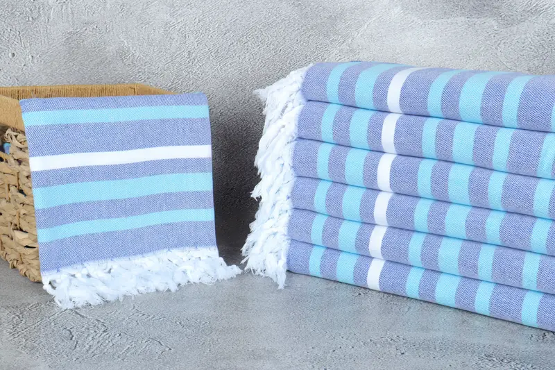Family Gift Basket, Turkish Towel Beach Towel, Bachelor Gifts, 70x40 Cotton Striped Towel, Beach Towel Bulk, Travel towel, Best Friend Gift Ideas - 3