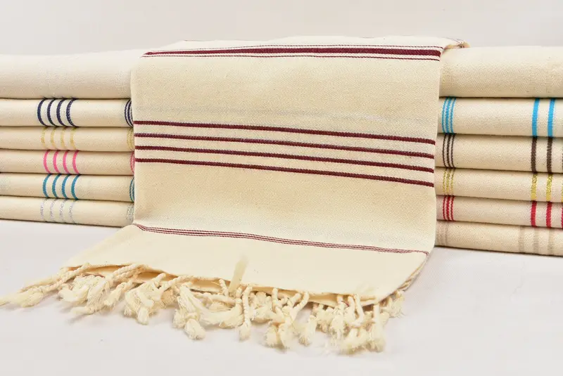 Bathroom Towel, 70x40 Linen Striped Towel, Bridesmaid Towel, Guest Towel, Personalized Wedding Gift, Handmade Gift, Bachelorette Gifts - 2