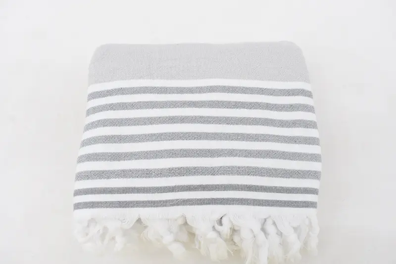Peshtemal Towel USA, Monogrammed Beach Towel, Wedding Favors, Turkish bath towel, Boyfriend Christmas Gift, 68x36 Cotton Striped Terry Towel - 6