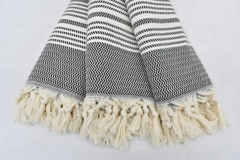 Custom Gifts, Personalized Turkish Towel, Thin towel, 70x40 Cotton Striped Towel, Hammam towel, Quick-dry travel peshtemal towel, Summer Towel - 3